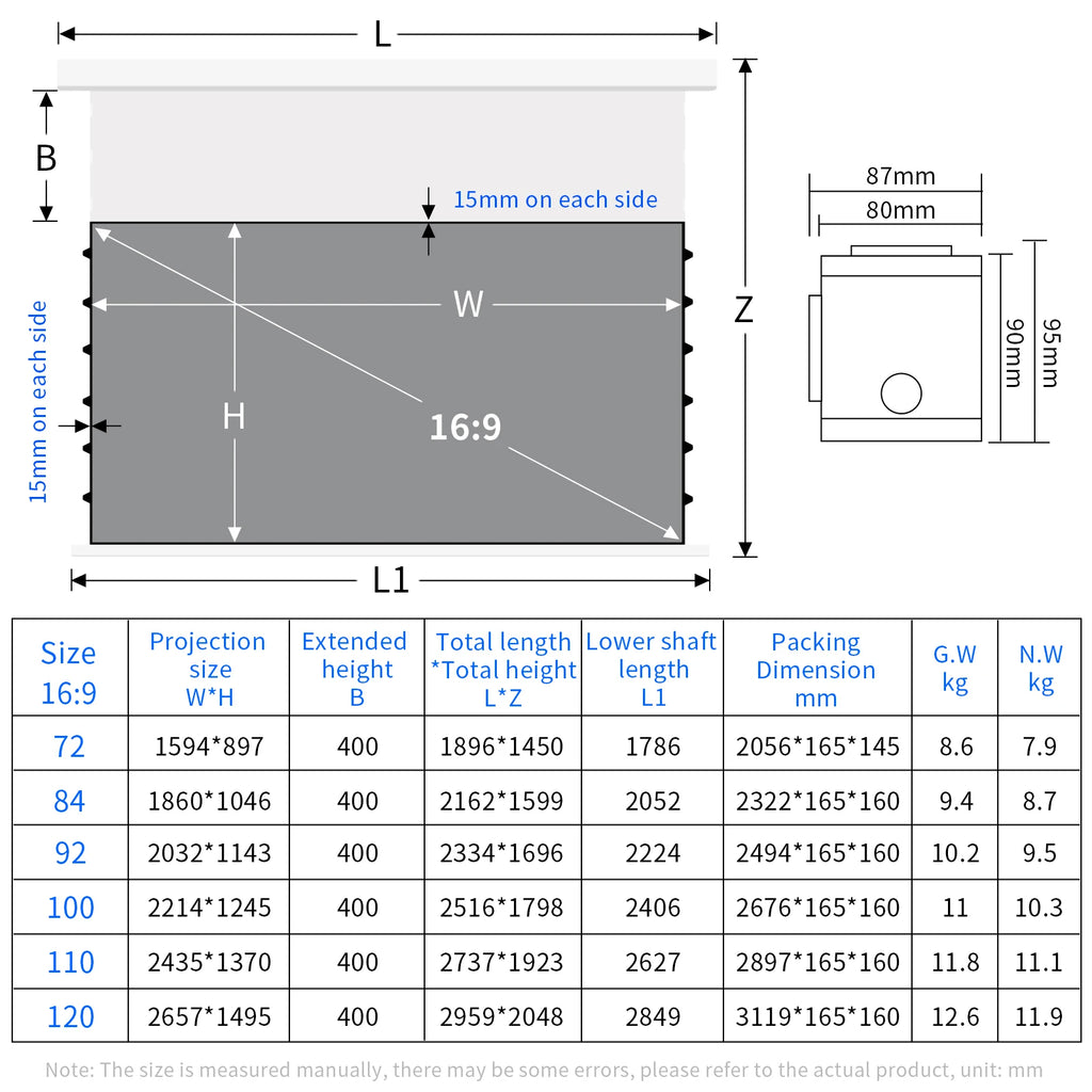 Floating Screen Electric Projection Screen ALR Photonic Screen Home 100 inch Hidden Automatic Lifting 4K Ultra High Definition