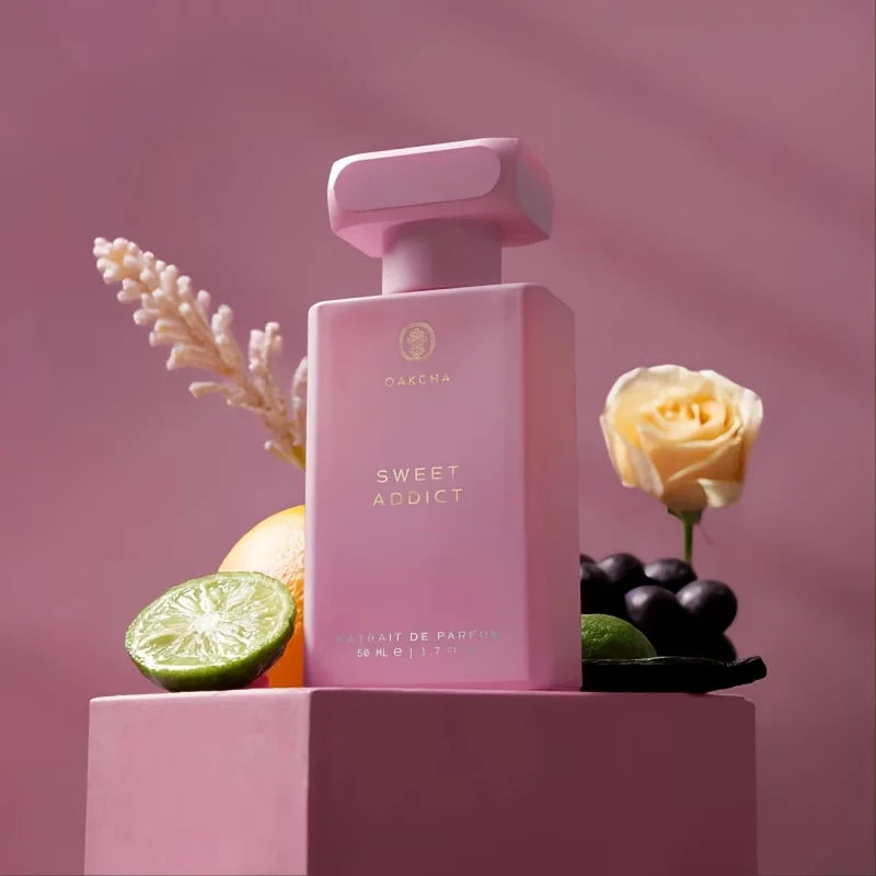 OAKCHA neutral perfume, pink sweet fragrance Bergamot, Jasmine, Vanilla, Yuchuang, Wood, 50ml