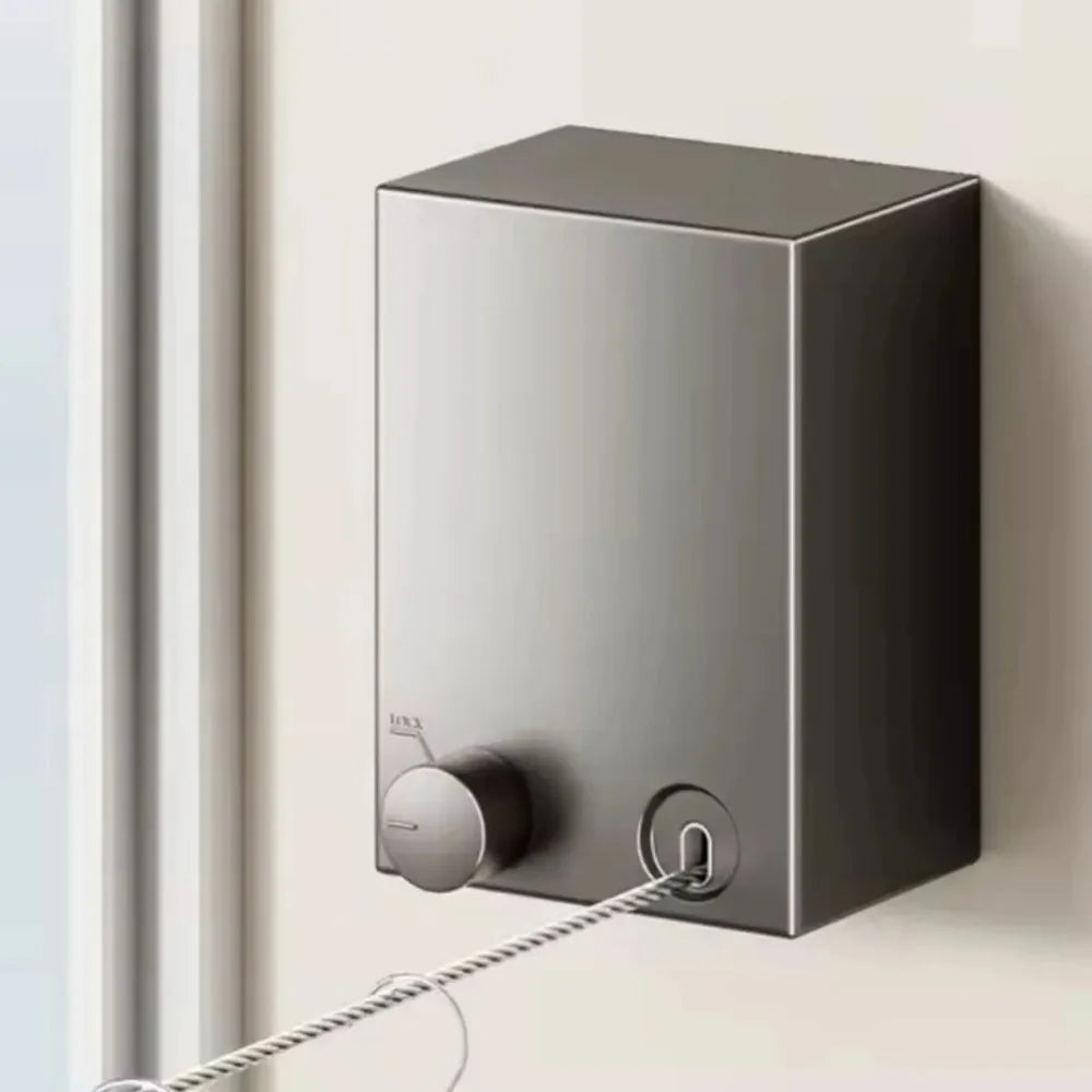 Apartment and House Quality Reinforced And Retractable Black Wall Clothesline