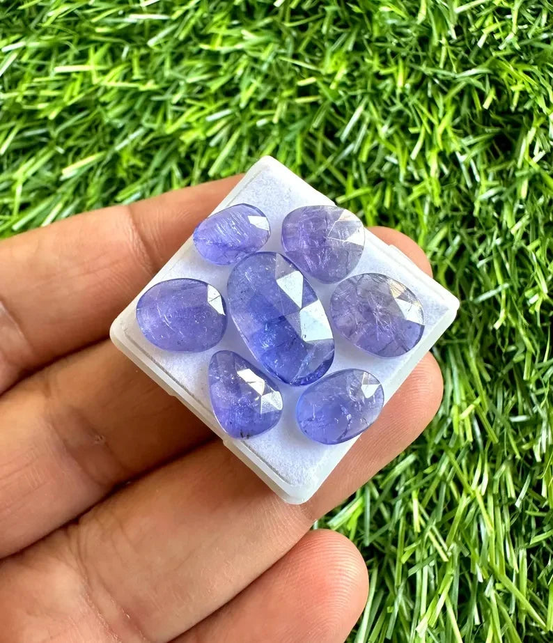 Glamorous LOOSE Lab Grown Royal Blue Tanzanite Rose Cut Gemstone 2 Carat Third Party Certified Great Gems Color Play Ring Stone