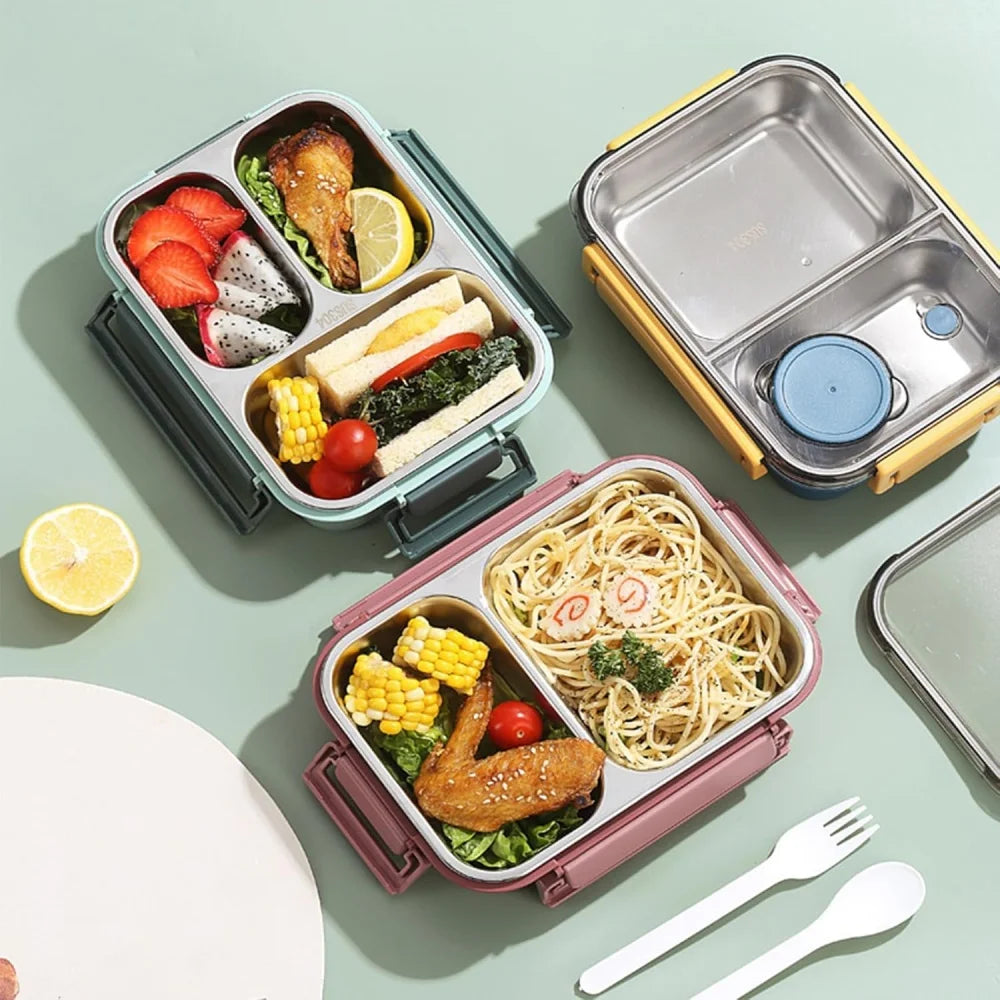 850ml Portable Lunch Boxes for Children Adults Thermo Soup Bento Box Stainless Steel Insulated Heating Food Storage Container