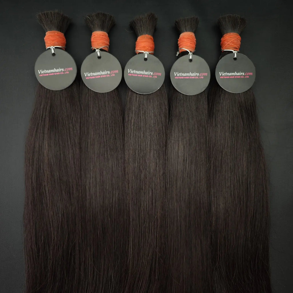 2025 Hot Selling High Quality 100% Vietnamese Raw Human Hair Extensions Super Double Drawn Ends Straight Full Cuticle Bulk
