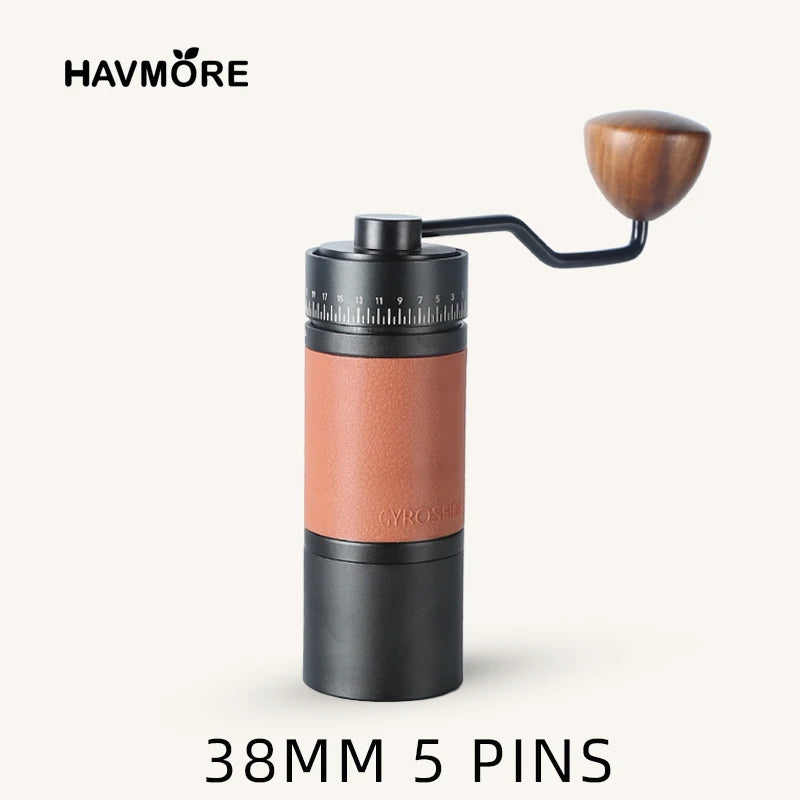 Professional Manual Coffee Grinder Upgrade All-metal Body  Anti-slip Design Portable Grinder Burr Inside