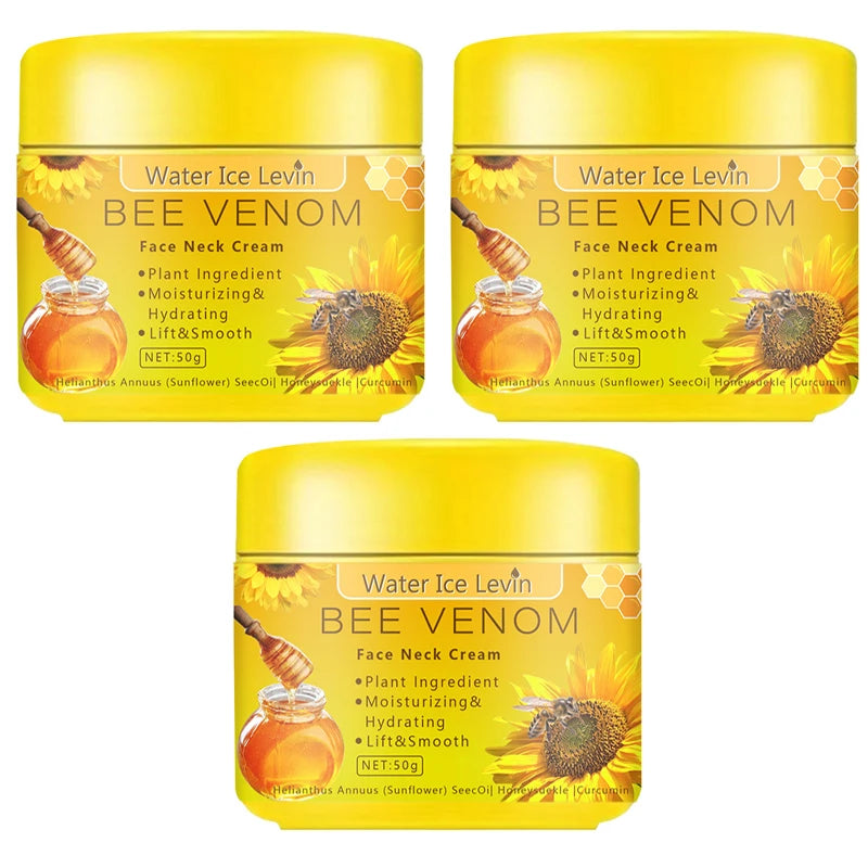 Bee Venom Neck Cream Moisturizing Sagging Improvement Reduce Fine Lines Damaged Skin Repair Facial Cream Nourishing Skin Care
