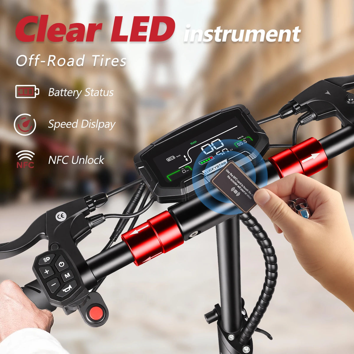 SUNNIGOO Electric Scooter for Adults With NFC Lock 48v 800w Powerful Motor Send Seat Foldable Scooter 15ah 55km Long Range