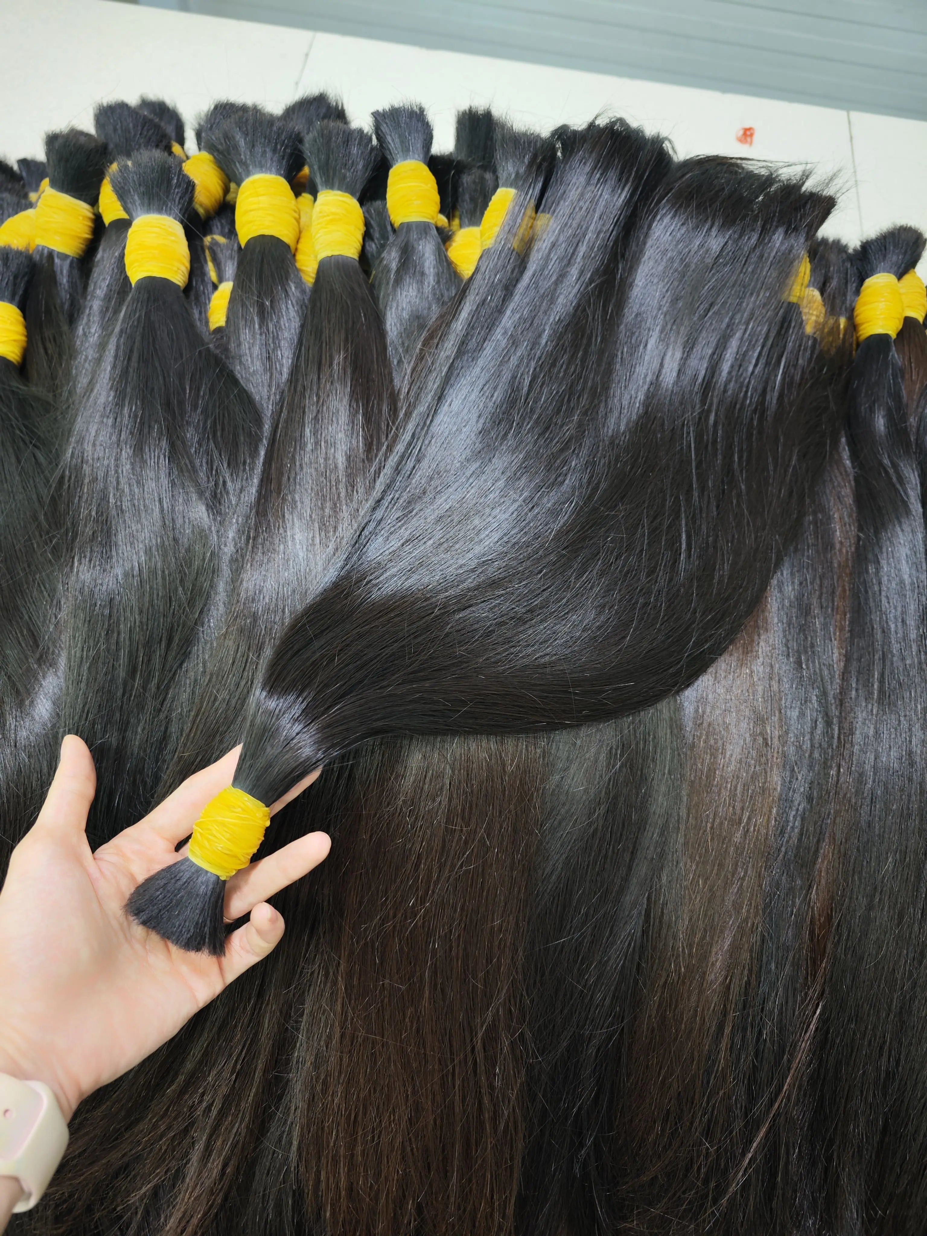 2025 Hot Selling Premium Quality 100% Vietnamese Baby Hair Extensions Full Cuticle Girls' Wholesale Price Ready Human