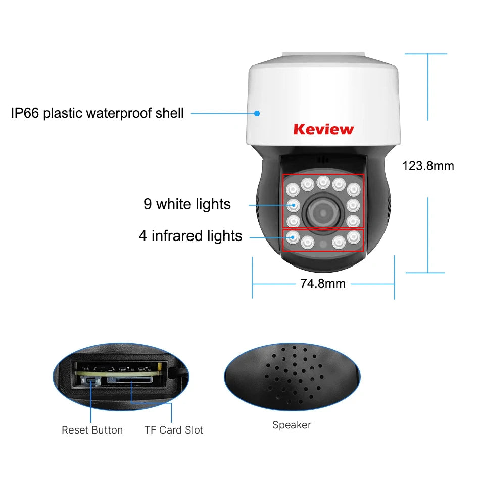 4K 8MP POE PTZ IP Camera XMeye Face Detection Outdoor Video Surveillance CCTV Cameras for NVR ONVIF