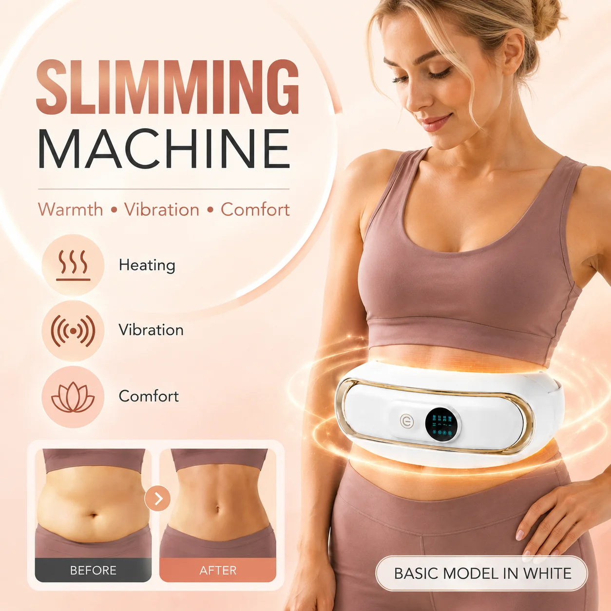 Electric Slimming Machine for Fat Burning, Weight Loss Body Sculpting Device, Belly Slimming Massage Tool