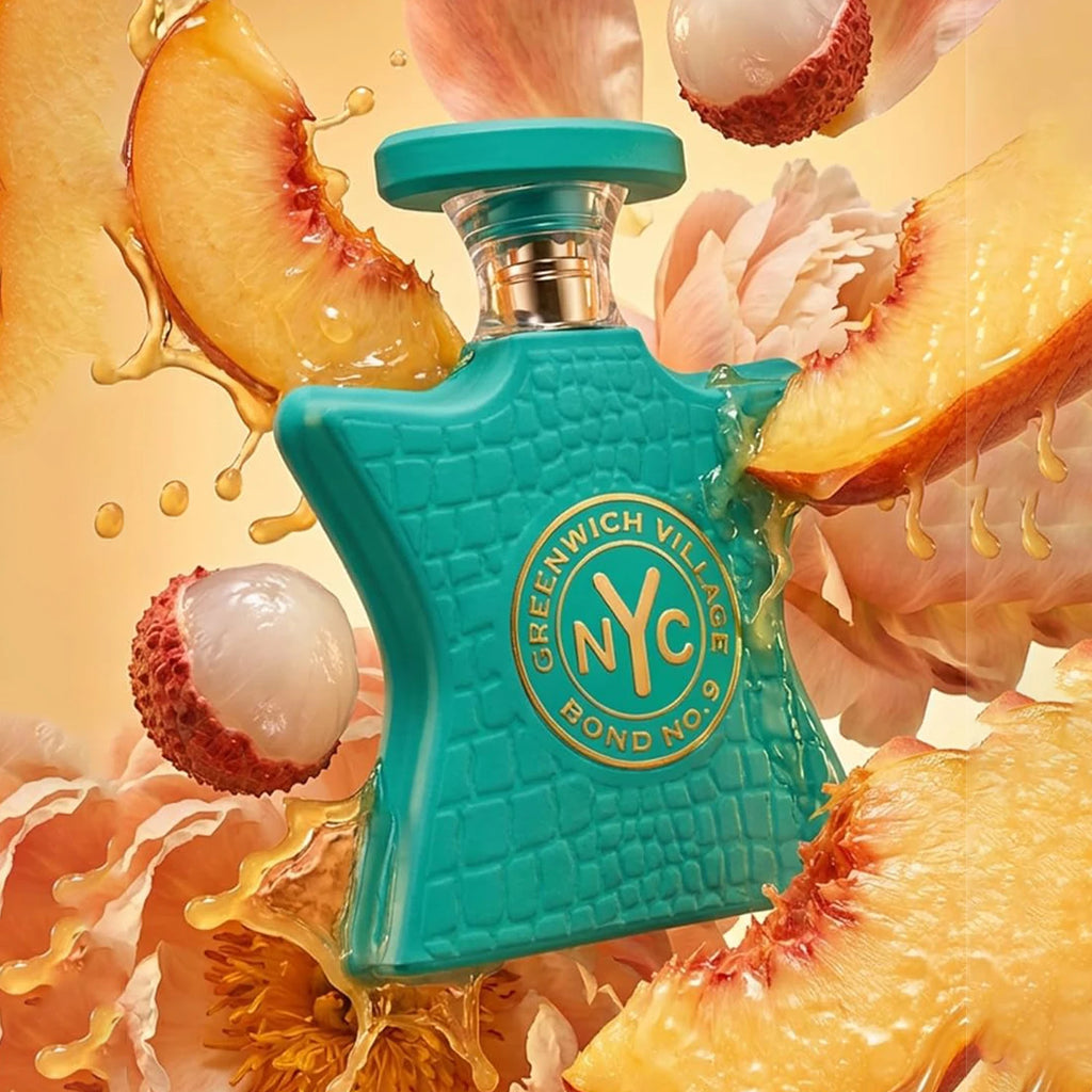 Bond No. 9 New York Greenwich Village Eau de Parfum Spray for Unisex – Lively Fruity Floral & Creamy Musk Scent, Lychee, Peony, Vanilla & Ambrox, Long-Lasting Luxury Fragrance, Perfect Gift, 3.4 fl oz / 100 ml