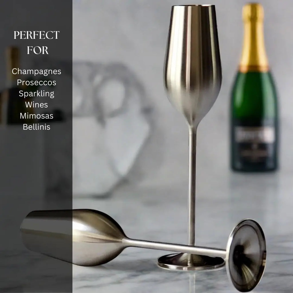 High Quality Custom Sale Prices Stainless Steel for Flutes Goblets 250-300ml Durable Giveaways