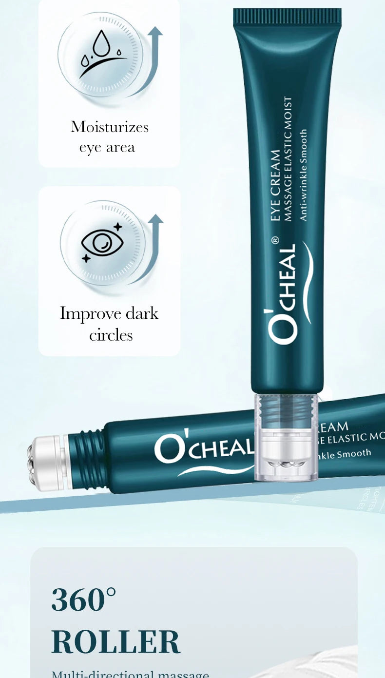 O‘Cheal Roller Massage Eye Cream Lightening Dark Circles Firming Skin Instant Eye Repair Serum Stick for Women Eyes Care