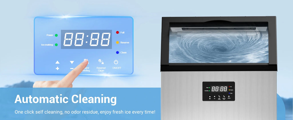 ETL Certified Commercial Ice Maker Machine 160LBS/24H, 45LBS Capacity Freestanding & Under Counter Ice Maker, Clear Ice Cubes