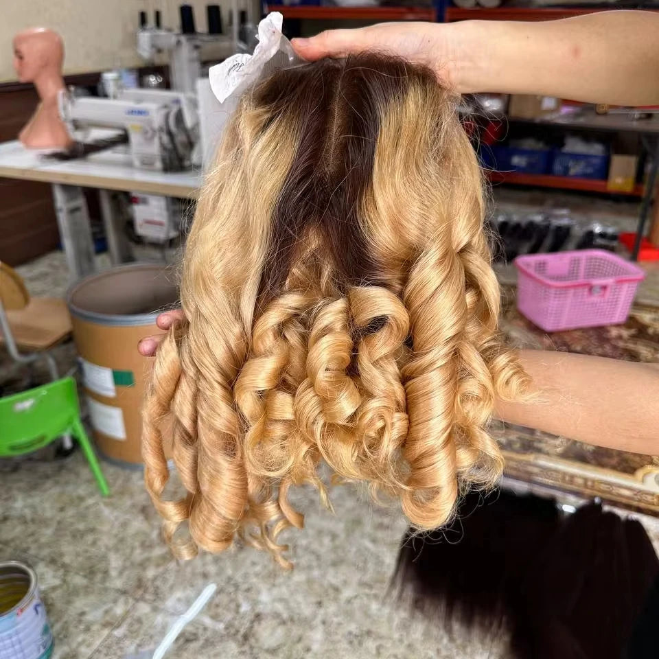 High Quality Vietnamese Blonde 613 Double Drawn Machine Double Weft Raw Virgin Cuticle Aligned Weave Bundles Bouncy Virgin Human
