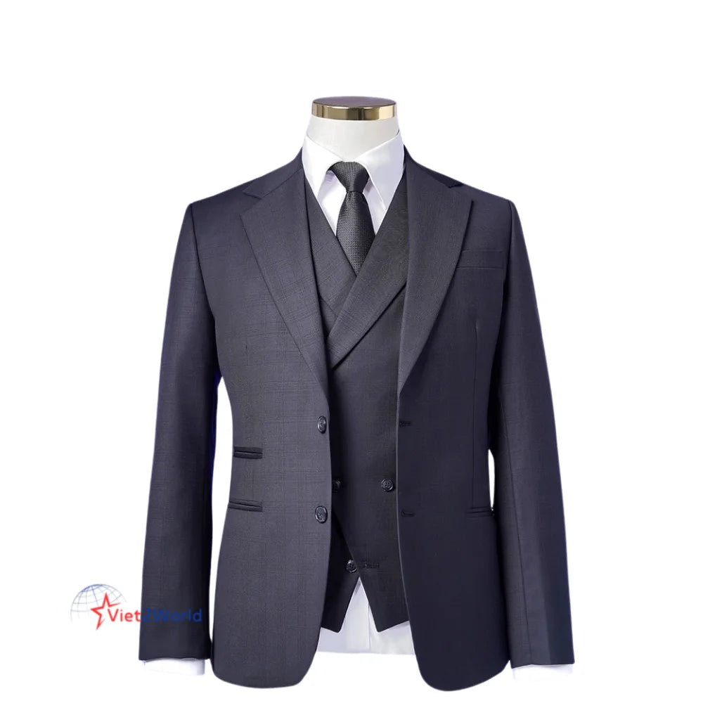 Men's Slim Fit Wedding Suit Single Breasted Jacket Pants Groom's Party Tuxedo Blazer Costume Elegant Double Breasted Closure