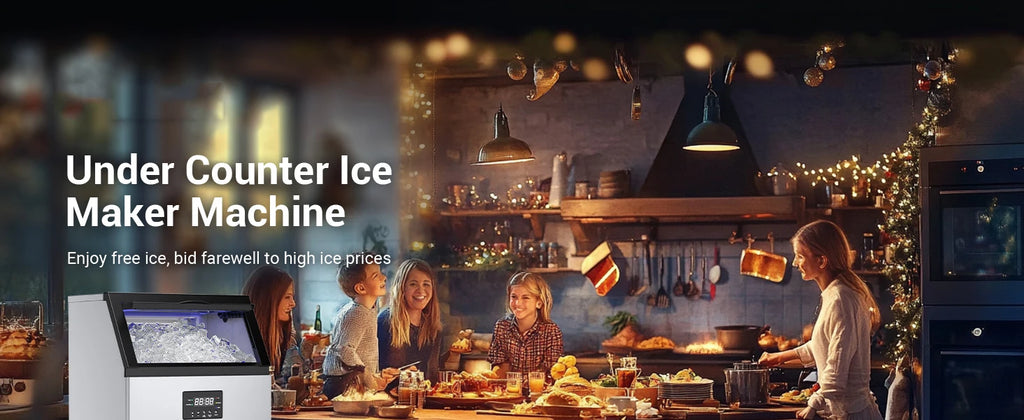 ETL Certified Commercial Ice Maker Machine 160LBS/24H, 45LBS Capacity Freestanding & Under Counter Ice Maker, Clear Ice Cubes