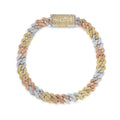 Top Grade Sparkling Quality Diamond Charm Bracelet with 18K Gold Plated Hip Hop Style Secure Lock for Unisex Gifting