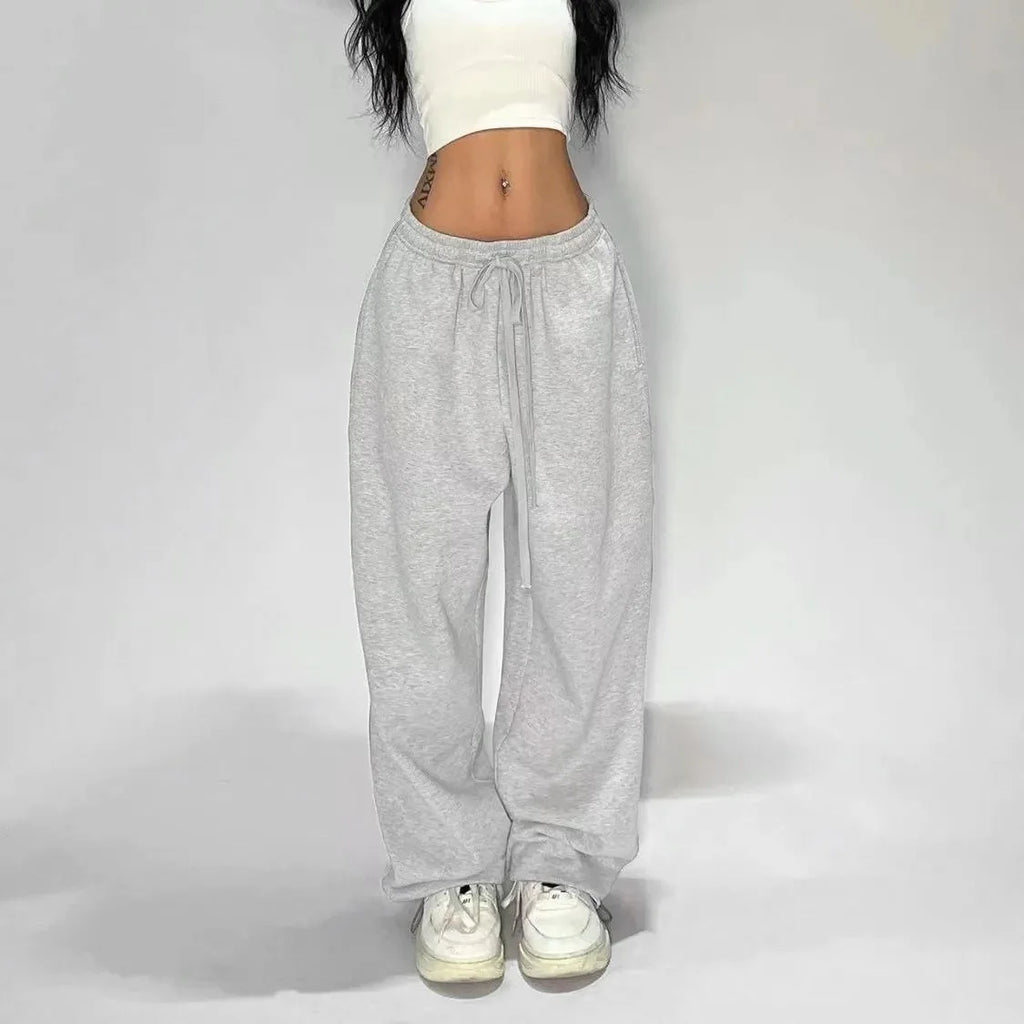 Women's Jogger Straight Trousers Trendy Sports Pants Running Yoga Pants Casual Pockets Women Loose Low Waist Wide Leg Pant Mujer