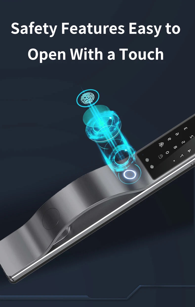 Wishome 3D Face Recognition Original Smart Door Lock with Keyless Fingerprint Password