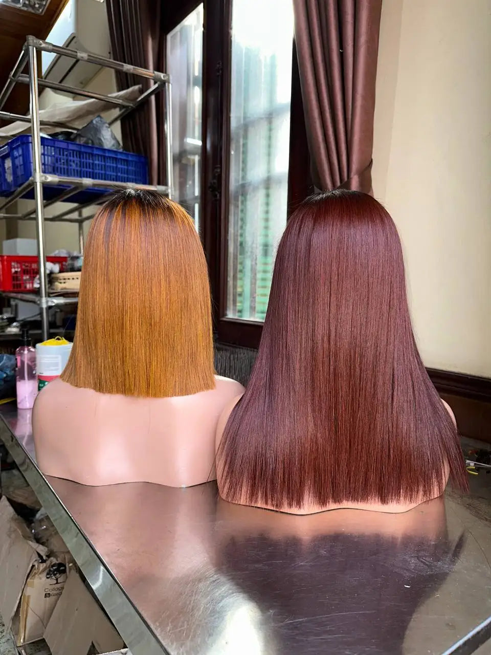 100% Remy Human Hair Bob Wigs Double Drawn Raw Vietnamese Hair Dyed Black Loose Deep Wave Natural Wave Virgin Extensions for
