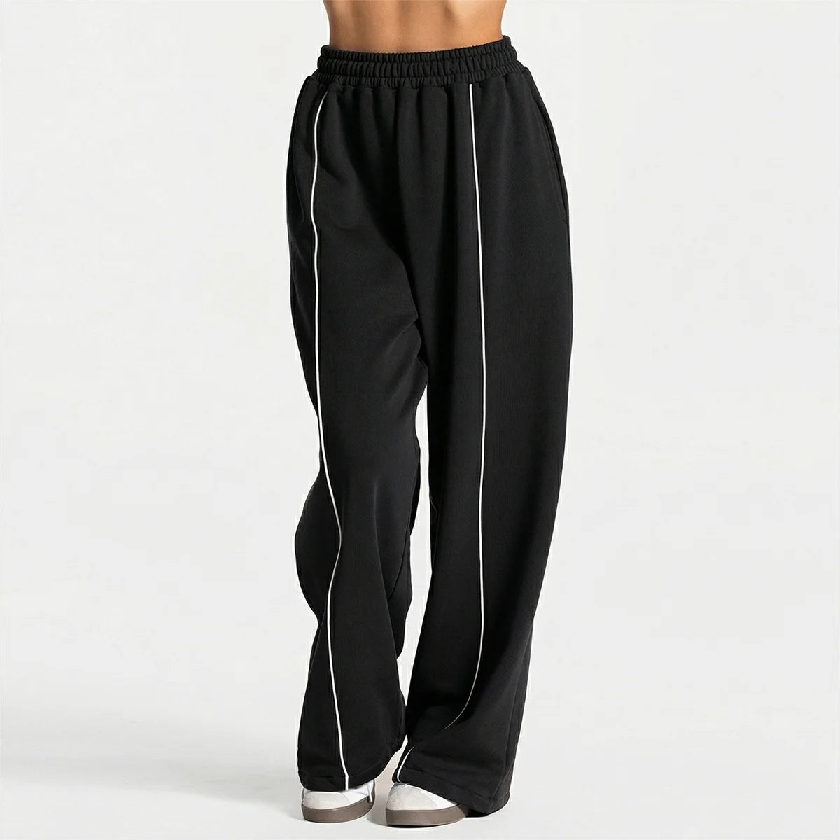Women's Jogger Straight Trousers Trendy Sports Pants Running Yoga Pants Casual Pockets Women Loose Low Waist Wide Leg Pant Mujer