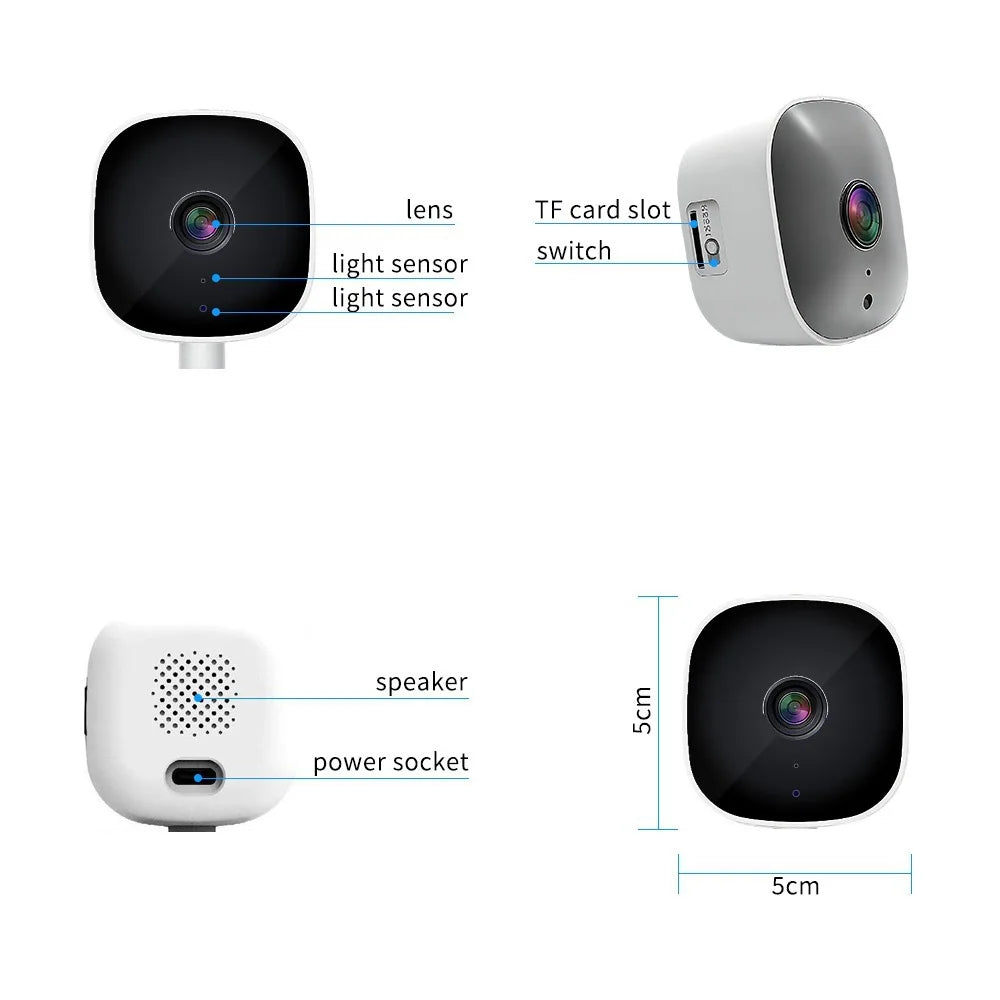 Indoor 4K Security Camera Two Way Audio Talk 2.4G WiFi Webcam Smart Home 8MP Video Surveillance Motion Detection IR Night Vision