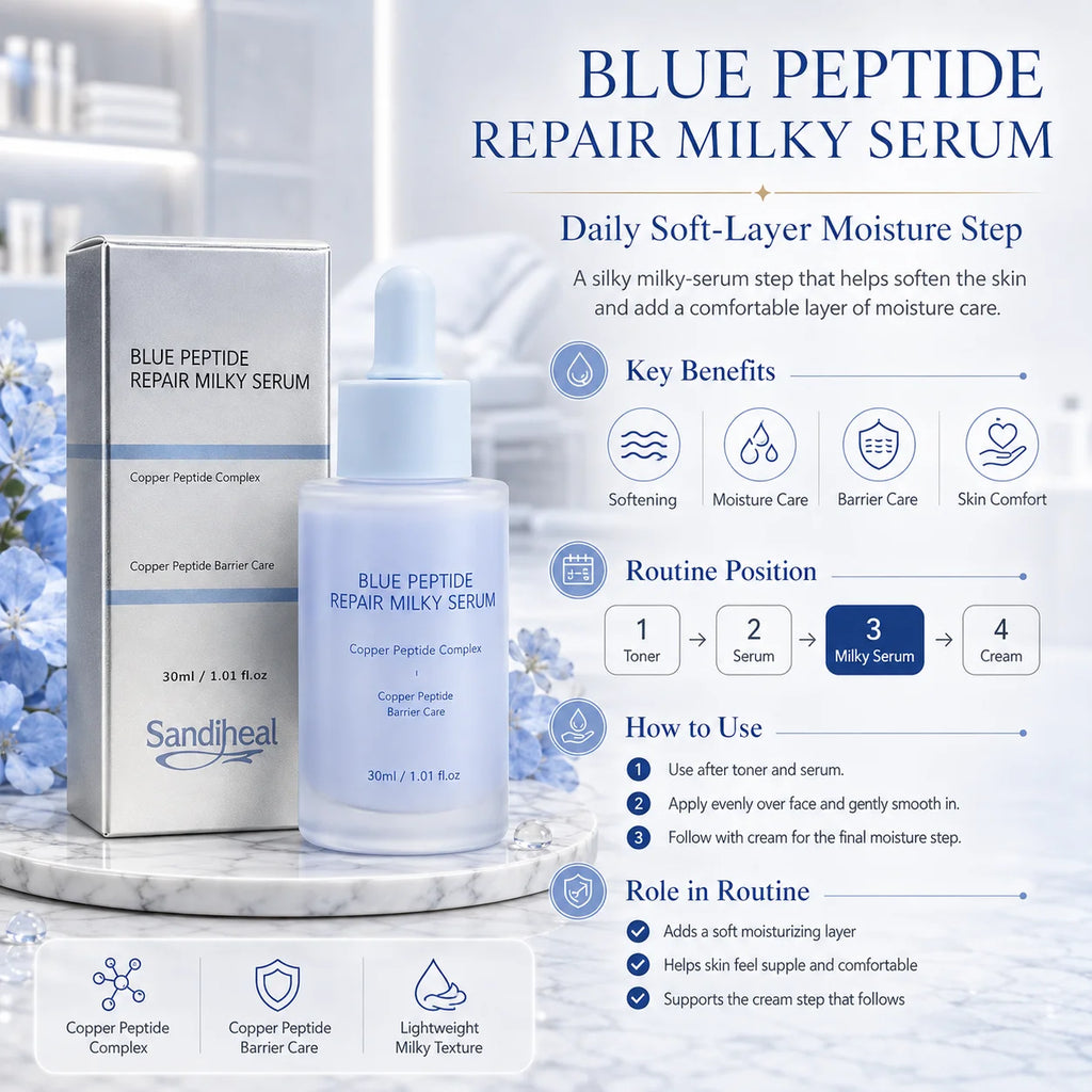 Blue Copper Facial Serum Hydrating Moisturizing Skin Care Moisturizing Smooth and Refreshed Skin