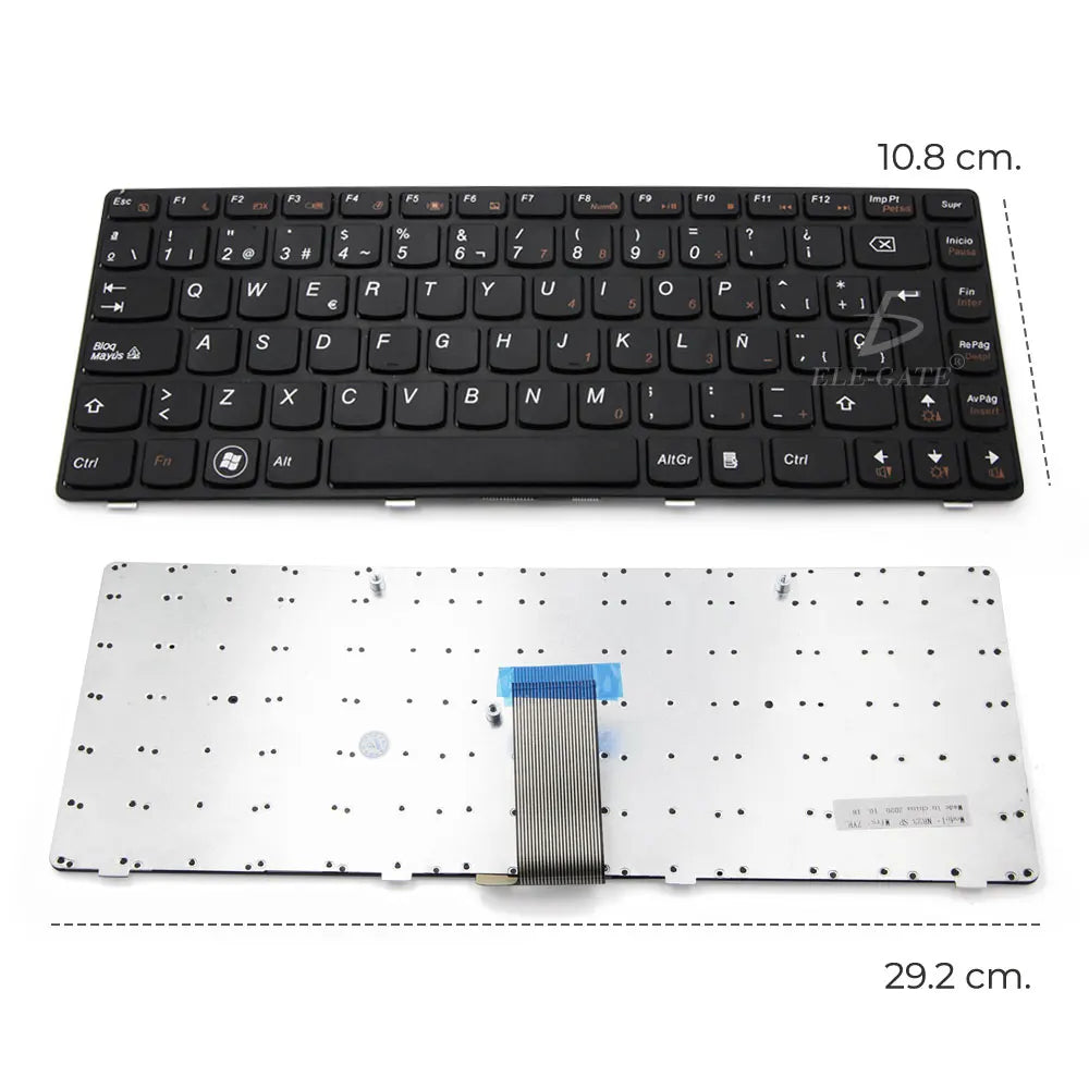 For G470 470 Laptop Keyboard Replacement Compatible Spanish Plastic Full Size 101 Keys Membrane Keyboard for Ideapad