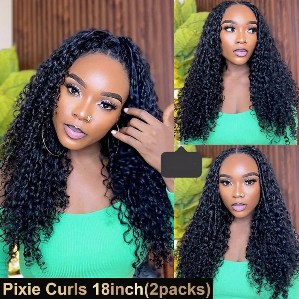 Deep Wave Pre-Separated Miracle Knots Crochet Hair For Braiding Curly Boho Braids Feather Crochet 100% Human Hair Extensions