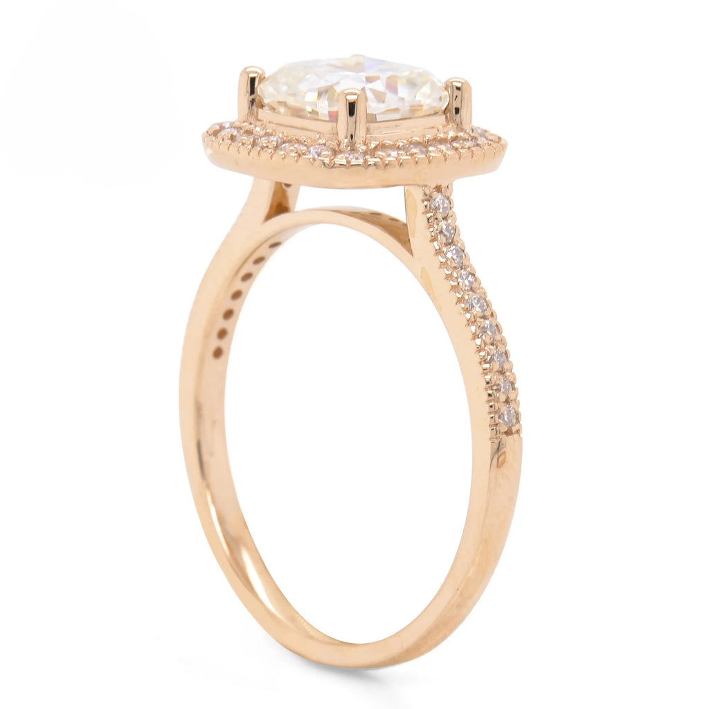 Original 14K Gold Fine Rings Cushion Cut Lab Grown Diamond VVS Clarity Diamond Fine Jewelry for Women Wedding Party