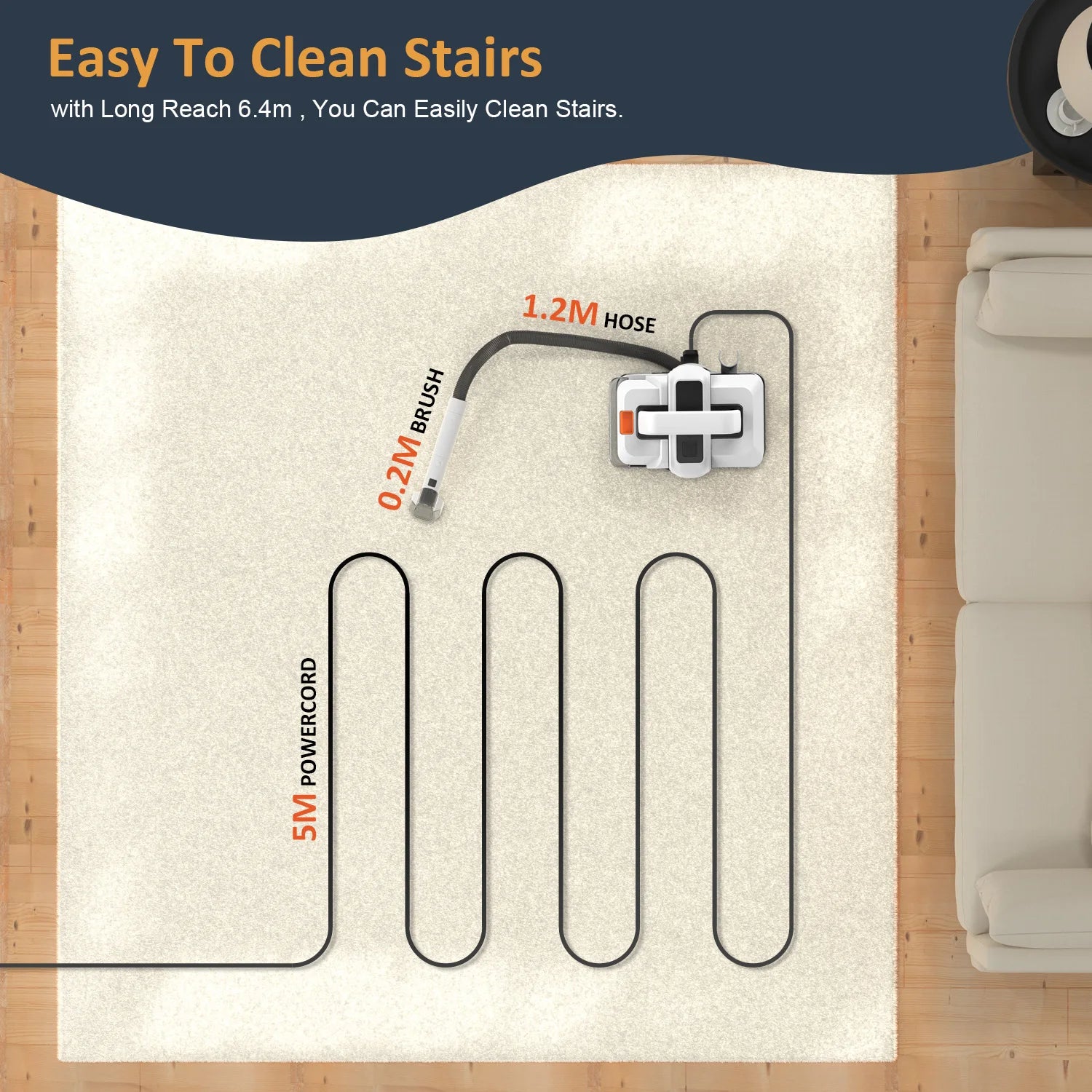 Spot Cleaner 750W 9/15KPa Handheld Carpet Cleaner for Sofa Curtain Spray Suction Integrated Machine Household Clean Machine