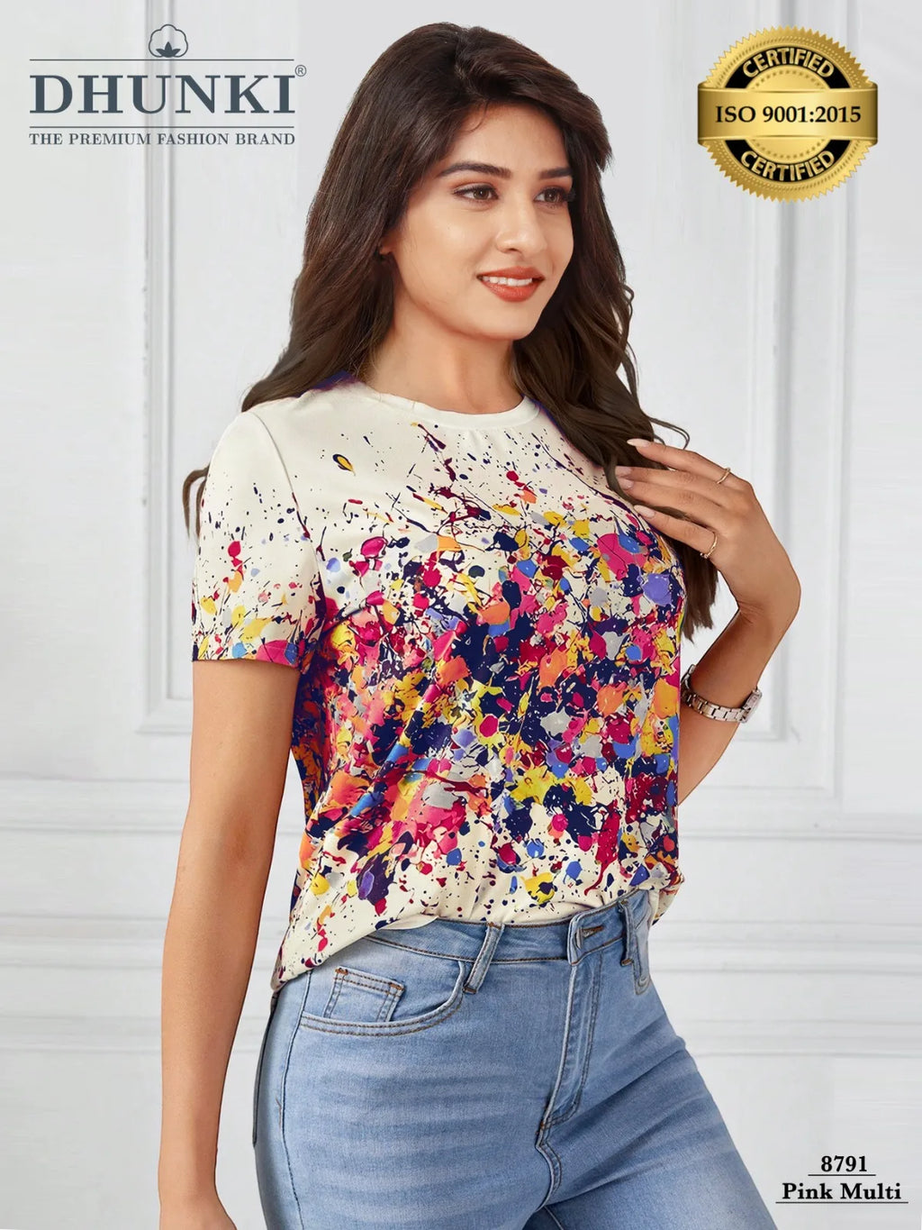 TOP RICH NY in TASPA YARN STRAIGHT NATURAL WAIST CROP TOP MINI DRESS for OFFICE LADY SUMMER 350g Solid Digital Print