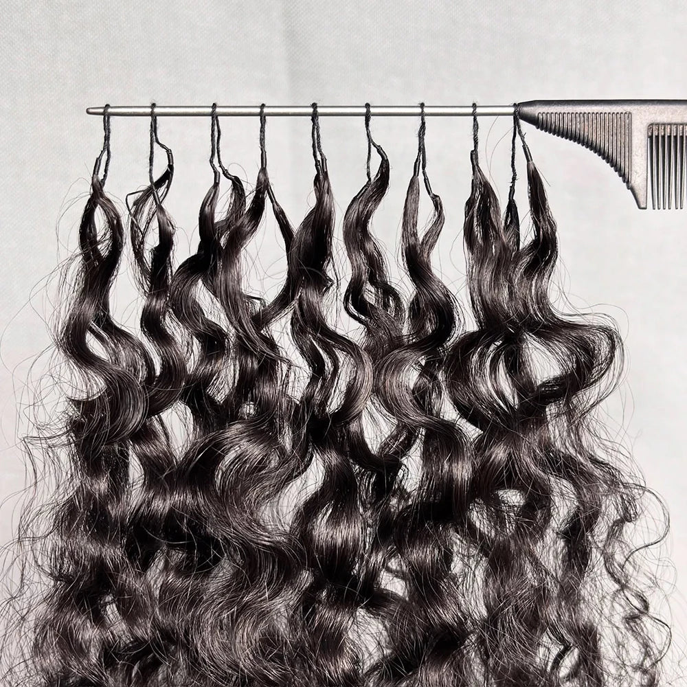 Deep Wave Pre-Separated Miracle Knots Crochet Hair For Braiding Curly Boho Braids Feather Crochet 100% Human Hair Extensions