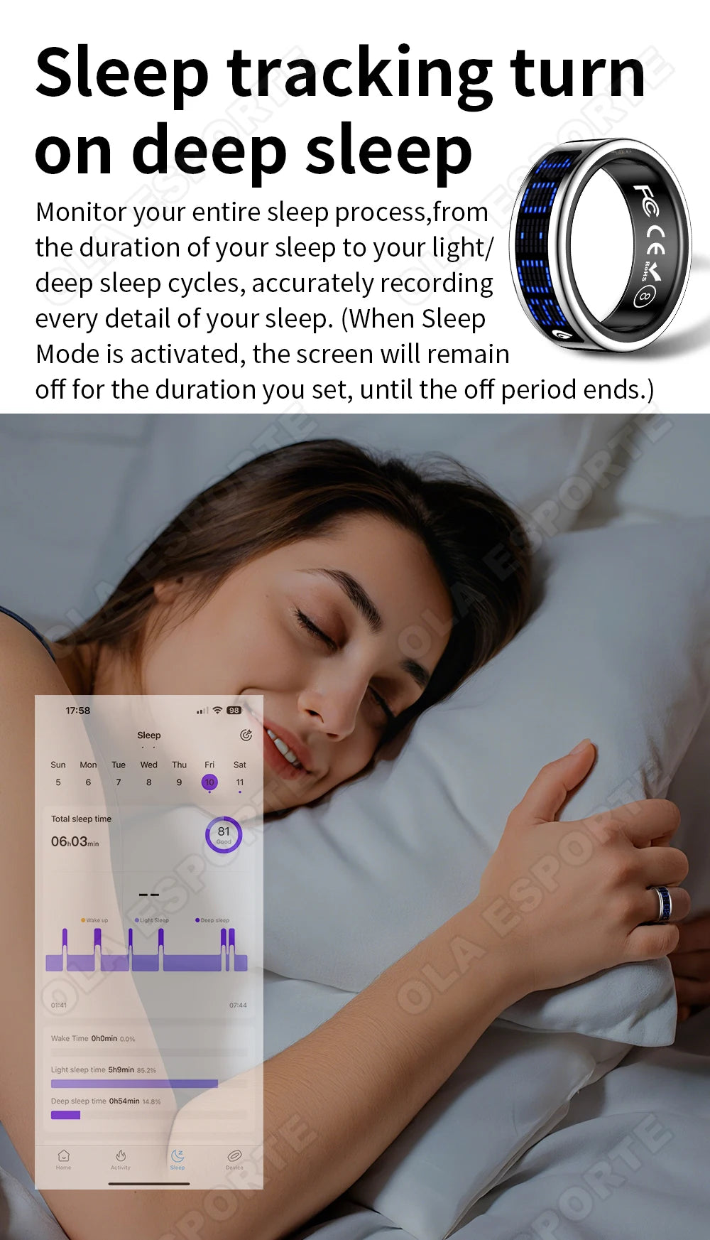 Smart Ring with Charging Base,LED Touch Display Screen,Time,Call Reminder,Gesture Brush Video,Heart Rate Blood Oxygen and Sleep Health Tracker Ring Step Counting Ring 2026 New