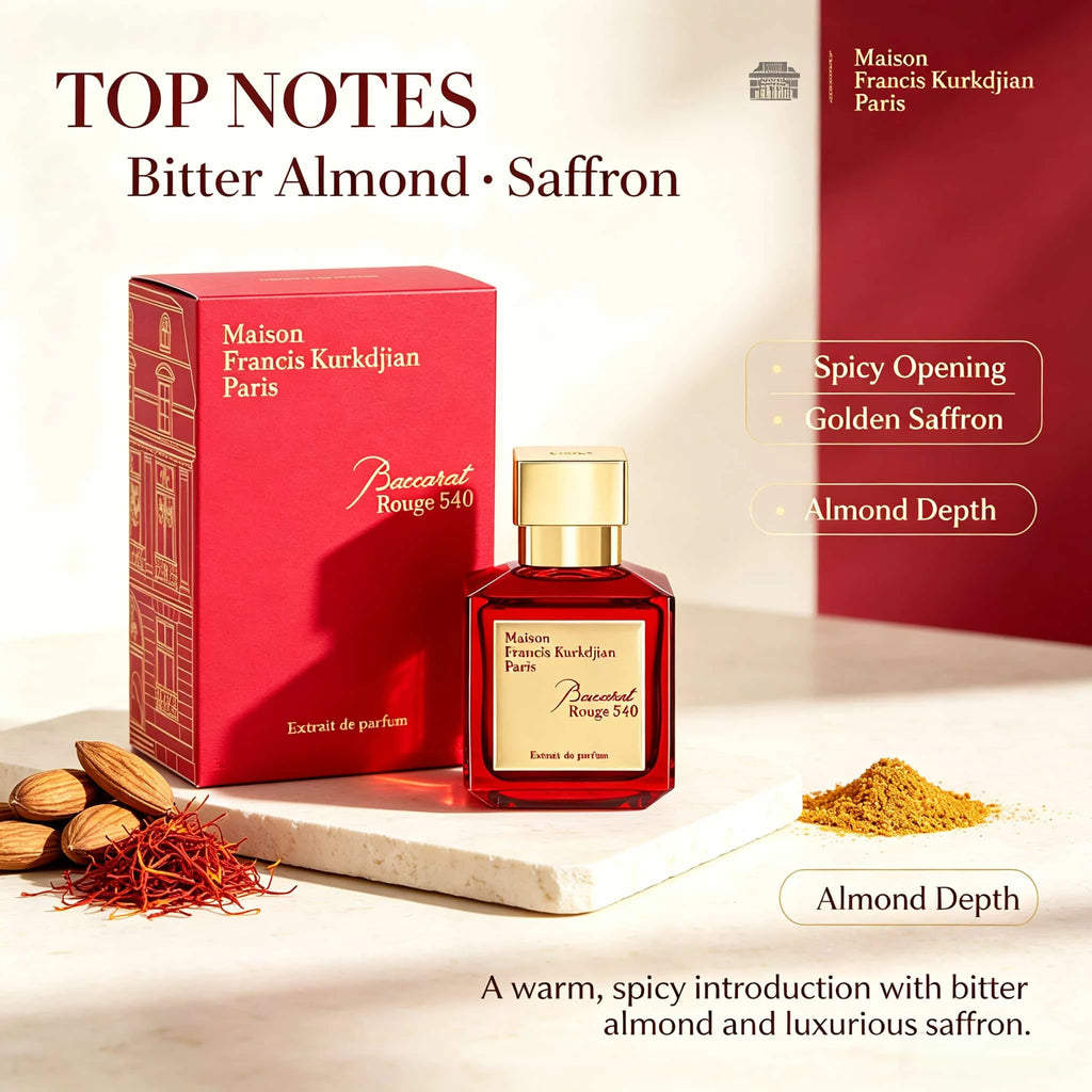 Maison Francis Kurkdjian 540 Neutral Fragrance 2.37 oz (70 ml) - a sweet and warm blend of amber and jasmine, with a fragrance that lasts 6-12 hours. Daily attendance, birthdays, parties, holidays, gift selection