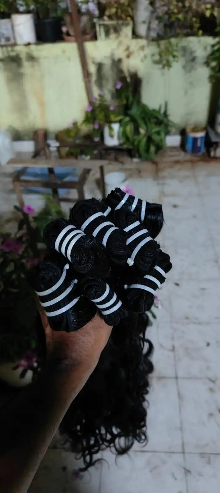 Unprocessed Natural Wave Curly Virgin Black Human Hair Extensions Cheap Vendor Machine Double Weft Indian Temple Raw Hair Color