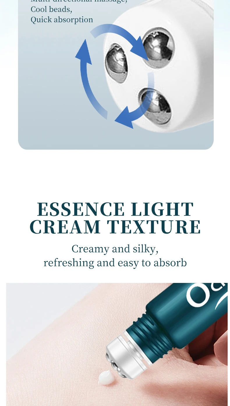 Ocheal 4pcs Roller Ball Massage Eye Cream Lightening Dark Circles Firming Skin Instant Eye Serum Stick Unisex Eyes Care As Gift