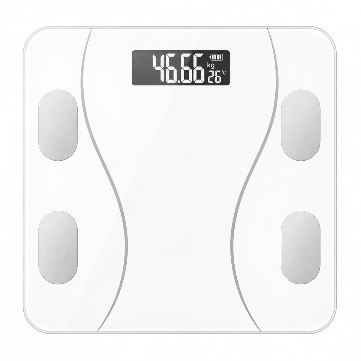 Digital Bathroom Scale USB Rechargeable Rounded Corners Digital Bathroom Scale for Home Weight Tracking Top Rated 2026