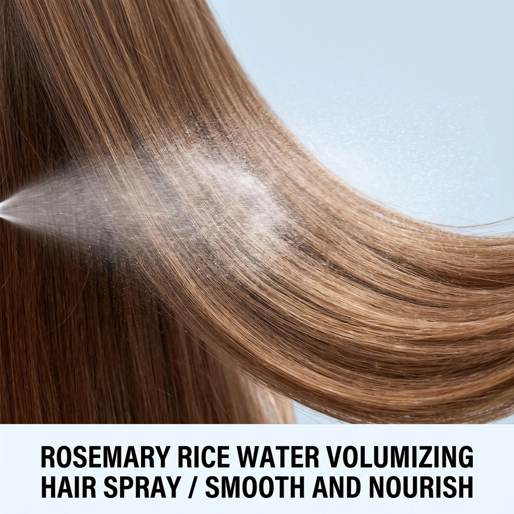 GleamXi Rosemary Rice Water Hair Care Spray Nourishing Strengthening Non-Greasy Volumizing Gentle Formula Shine Boosting Hair Mist