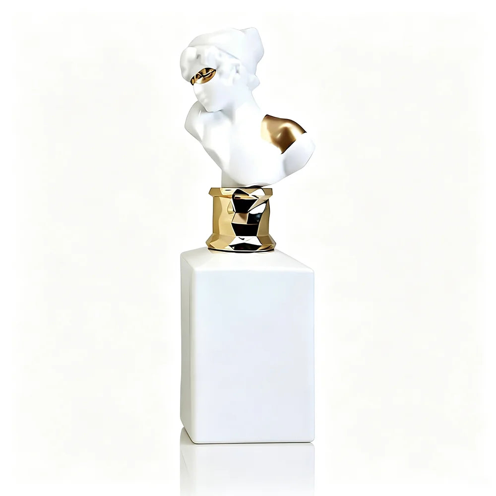 White Gold Bust Bottle Female Perfume 100ml EDP Sweet Floral Wood Scent Luxury Gift Packaging for Her Holiday Present