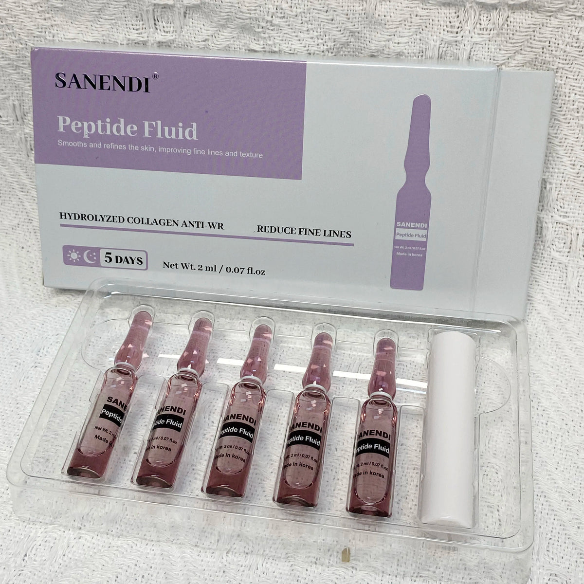 Sanendi Peptide GSH Ampoules SkinBooster Serum  Collagen Fluid Eyes Face Care Essence Deep Hyadration Korean Skin Care 20vials