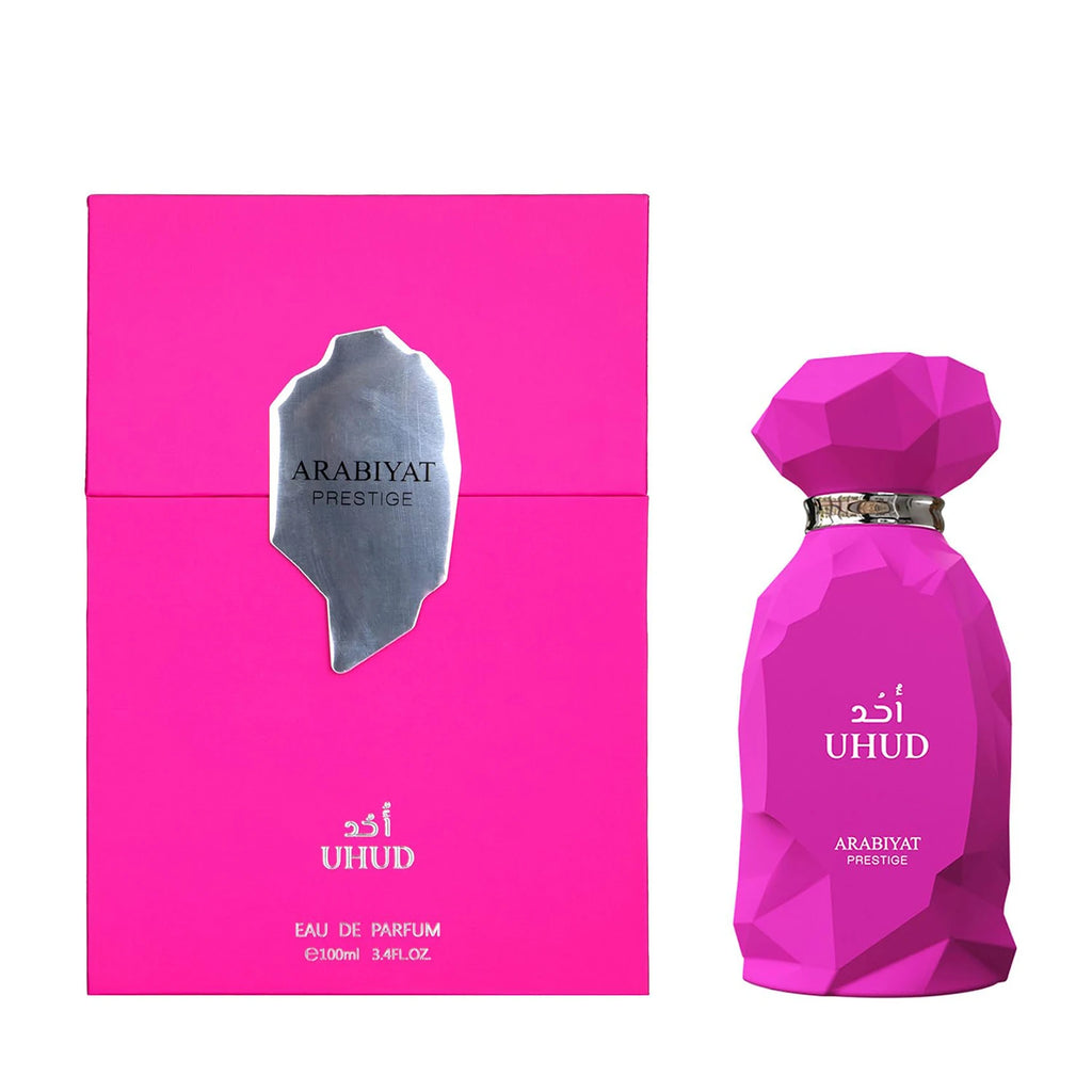 Arabiyat Prestige Uhud Eau De Parfum Spray for Women – Sweet Oriental Floral & Vanilla Gourmand Scent, Radiant Long-Lasting Sillage, Perfect Eid & Mother's Day Gift, 100 ml / 3.4 Fl oz