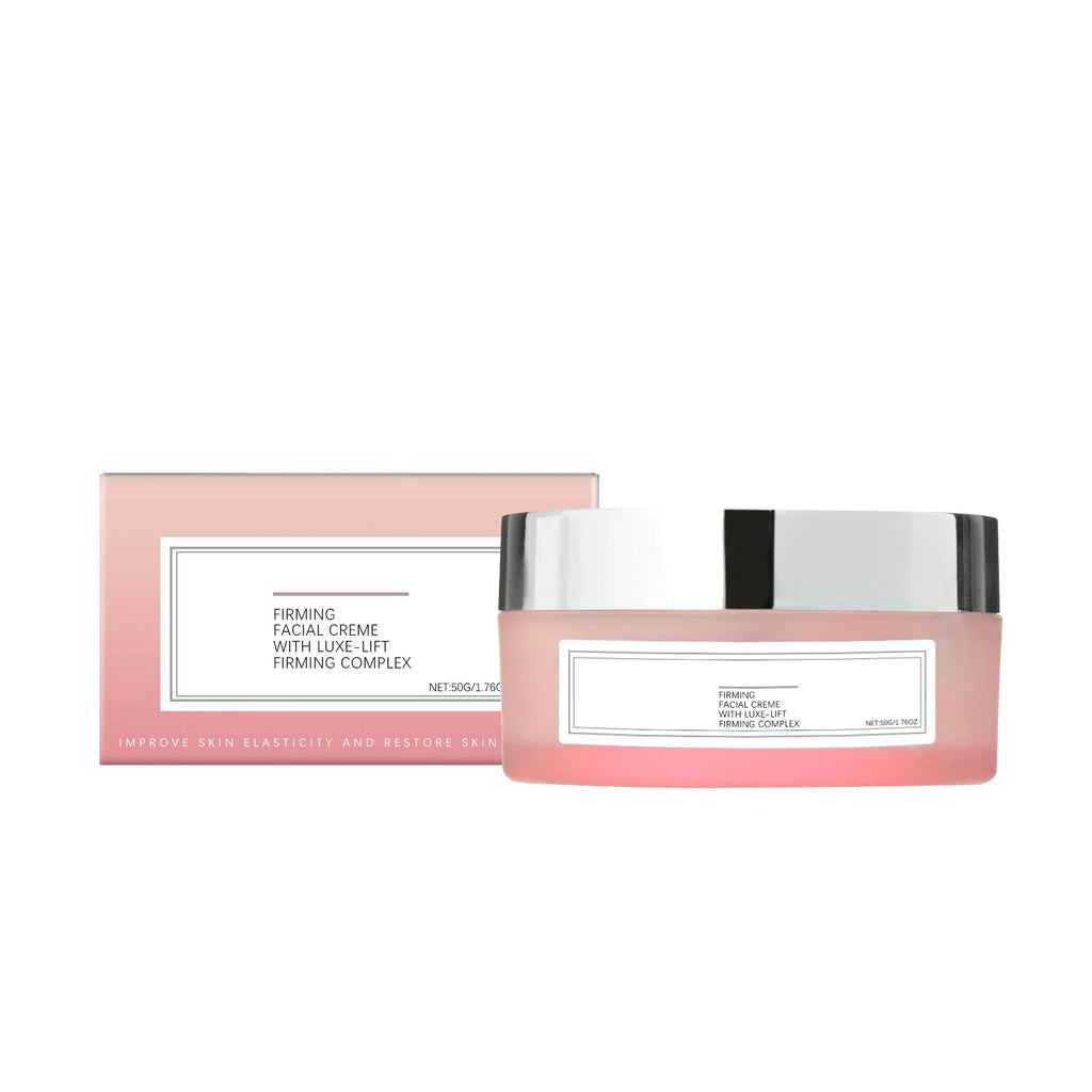 Firming Facial Cream Collagen Rose Oil Deeply Hydrates Rough Texture Replenishes Moisture Restores Elasticity Lifts Contours Smooths Skin Face Neck Moisturizer