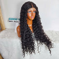 Wholesale 32 Inches Vietnamese Human Hair Extensions Burmese Curly 5x5 Closure Transparent Lace Wig Double Drawn Long Hair