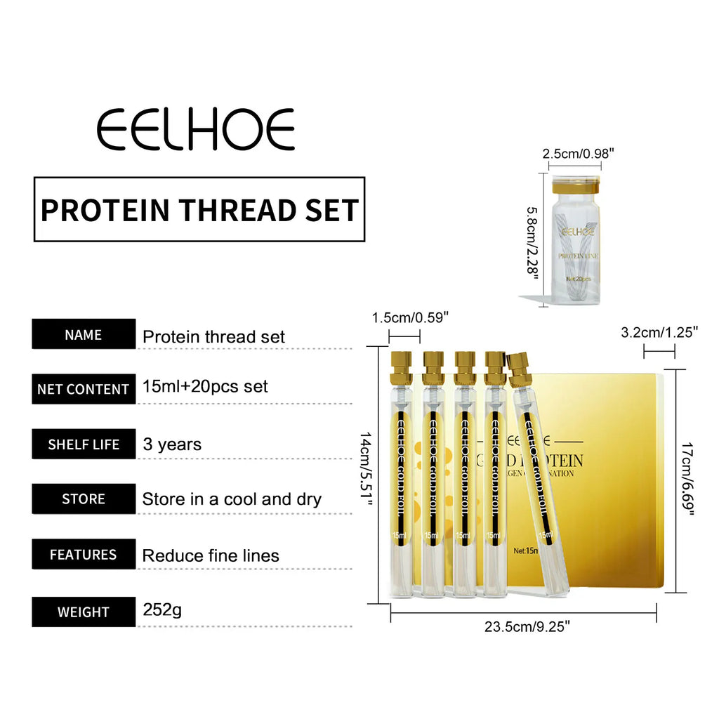 EELHOE Protein Threads Face Lift Skin Tightening Rejuvenate the Face Nourishing Deep Repair Skin Firming Protein Line Collagen