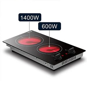 Karinear Portable Electric Cooktop, Electric Stove Single Burner Ceramic Cooktop with Touch Control, Child Safety Lock, Timer, Residual Heat Indicator, Overheat Protection, 1800W 110V Infrared Burner | Ceramic Cooktop, Sensor