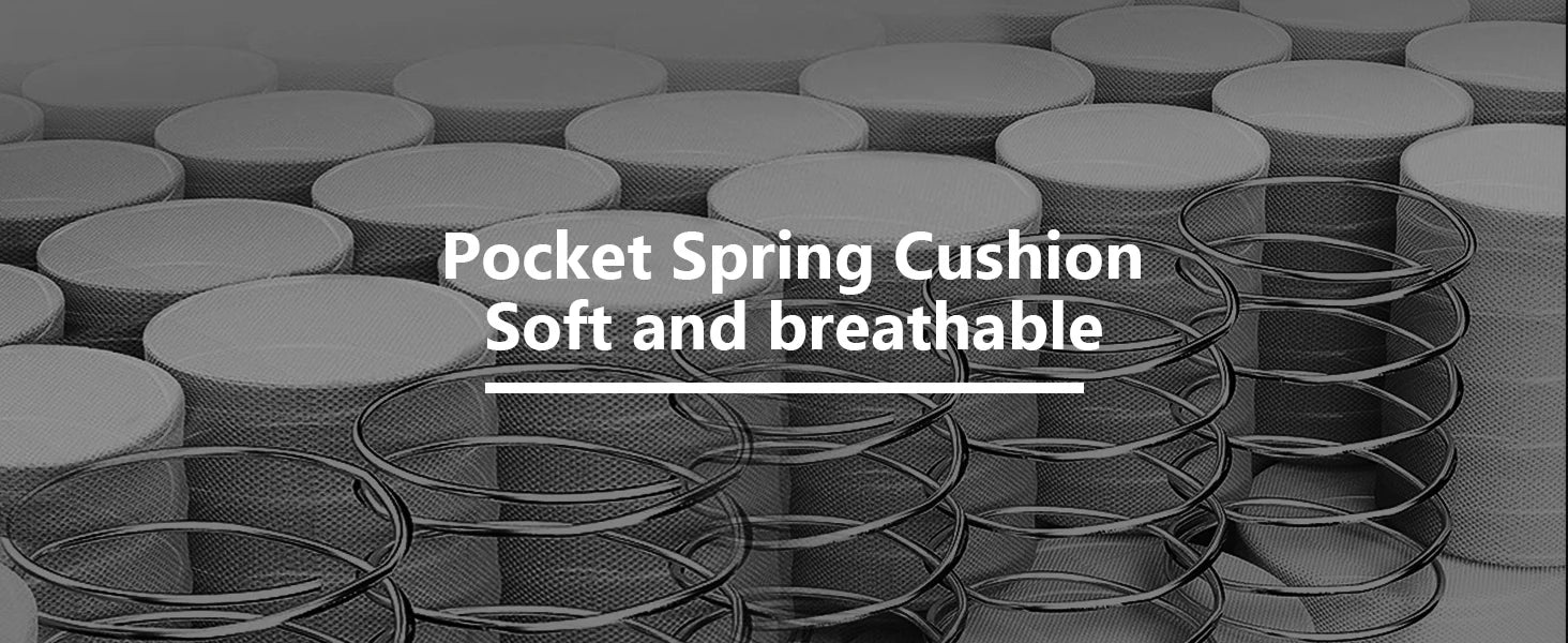 GTPLAYER Fabric Gaming Chair with Footrest, Computer Desk Chair with Pocket Spring Cushion, Home Office Ergonomic Chair