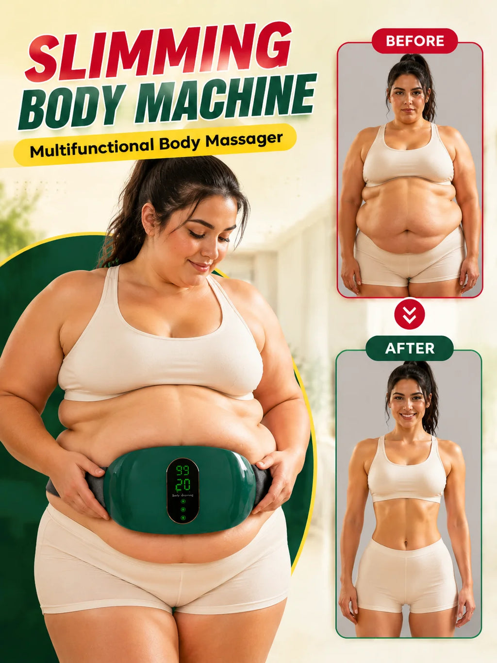 Electric Slimming Machine for Fat Burning, Weight Loss Body Sculpting Device, Belly Slimming Massage Tool