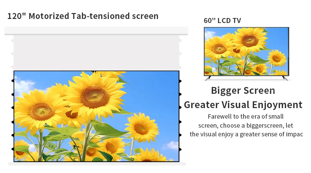 Floating Screen Electric Projection Screen ALR Photonic Screen Home 100 inch Hidden Automatic Lifting 4K Ultra High Definition