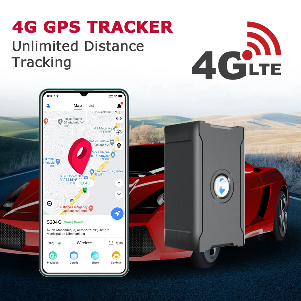 4G GPS Tracker Real-Time Car Locator Overtaking Alarm Route Playback Subscription Required