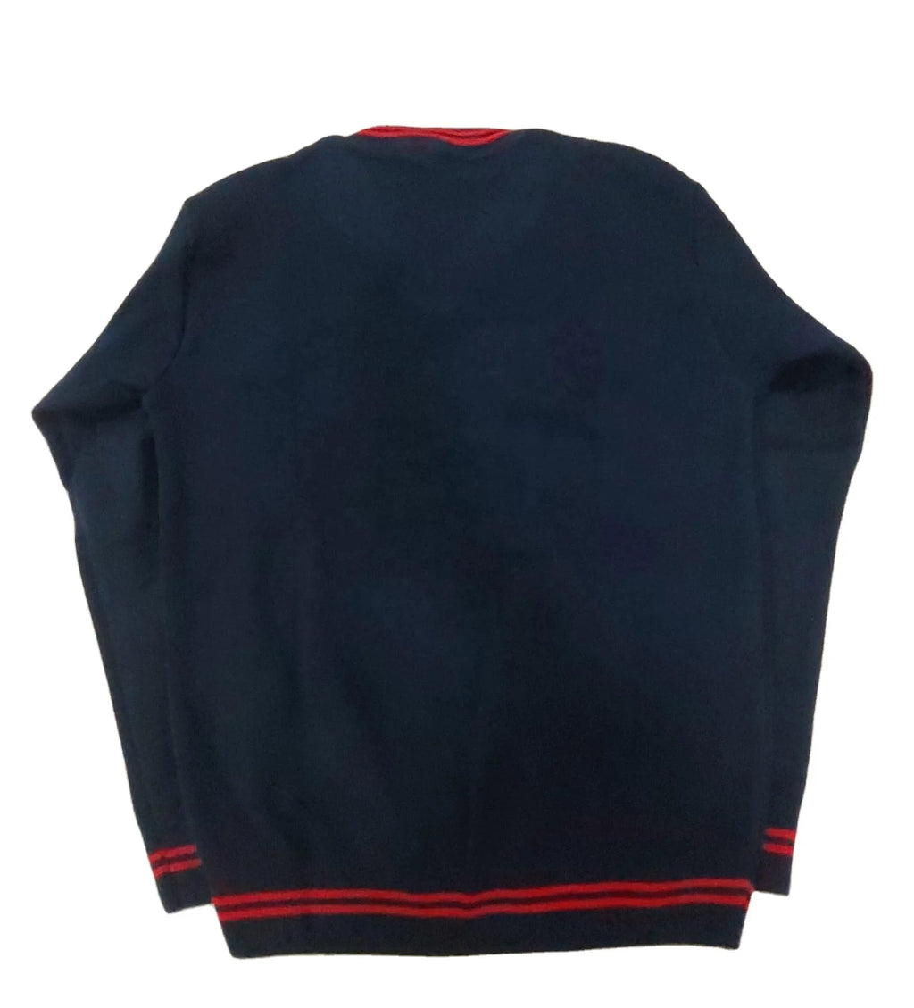 Factory Hot Sale High Quality Custom Logo Unisex Children's Knitted Acrylic Long Sleeve V Neck Comfortable School Uniform